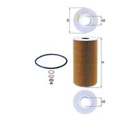 MAHLE Oil Filter OX126D - Knecht Filter - OE Fit for BMW, Opel, Land Rover