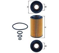 MAHLE OX 153/7D Oil Filter - Oil Filter with Gasket / Gasket Set