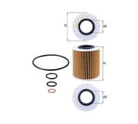 Mahle Original Oil Filter OX 166/1D - Fits BMW 1 Series, 3 Series, 5 Series, Z4, X1, X3