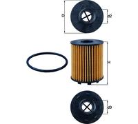 Oil Filter fits CHRYSLER Mahle 0071765460 0073500049 00K68094002AA 00K68630130AA