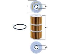 MAHLE OX 389/1D Oil Filter - Oil Filter with Gasket/Gasket Set