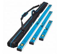 OX 3PC Pro Tuff Spirit Level Set with Carry Bag - 600mm,1200mm, 1800mm