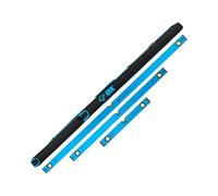 OX 3PC Pro Tuff Spirit Level Set with Carry Bag - 600mm,1200mm, 1800mm, Heavy Duty Aluminium with Shock-Resistant Rubber End Caps, 3 Ultra Precision Vials, Easy-Clean, Clog-Free Design, OX-P506803