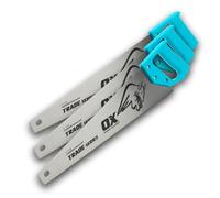 OX 550mm Trade Hand Saw - 3pk, 8 TPI Dual Angle Teeth, 65MN Steel Blade