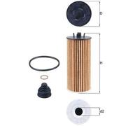 Mahle Oil Filter OX 815/1D by Knecht - 53mm outer, 22mm inner, 125mm height - for MINI/BMW