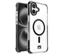 OX Armour Case for iPhone 16 Plus - Shockproof Military Grade 3M Drop Protection Reinforced Corner Anti Scratch Cover Camera Lens Protector - Compatible with MagSafe - Bear Black