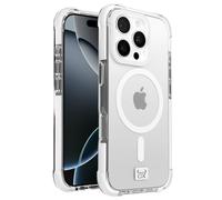 OX Armour Case for iPhone 16 Pro - Shockproof Military Grade 3M Drop Protection Reinforced Corner Anti Scratch Cover Screen & Camera Lens Protector - Compatible with MagSafe - Wolf White
