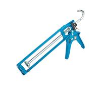 OX Caulking Gun Manual 10 oz No Drip Caulking Gun Heavy Duty for Silicone with Drip Free On-Off Switch Built-in Spout Cutter Seal Punch 10:1 Pressure Ratio Skeleton Frame - Pistola The