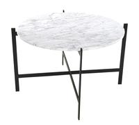 OX Denmarq - Deck Large Table, Black Base, White Marble - Black