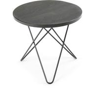 OX Denmarq - Mini O Side Table Ø40 cm, Black frame/Rustique slate - Black