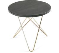 OX Denmarq - Mini O Side Table Ø40 cm, Brass frame/Rustique Slate - Brass
