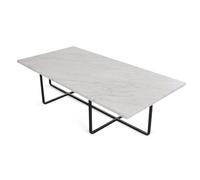 OX Denmarq - Ninety Coffee Table 120x60x40, Black Base, White Marble - White