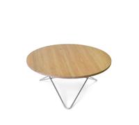 OX Denmarq O Table coffee table Oak mattlack. stainless steel stand