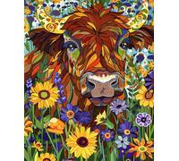 Ox Diamond Painting Flower Diamond Art Kits Adults, 5D Crystal Art Kits for Adults Beginners DIY Round Full Drill Cross Embroidery Kits Crafts Pictures, Home Wall Decor Gifts 40x50cm/16x20 In z-5147