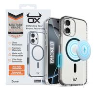 OX Dune Case for iPhone 17 | Clear MagSafe Compatible Shock-Proof Cover | 2 Meter Drop Protection | Raised Lens Guard | Military Grade Protection | Tactile Buttons | Shadow Grey