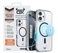 OX Dune Case for iPhone 17 | Clear MagSafe Compatible Shock-Proof Cover | 2 Meter Drop Protection | Raised Lens Guard | Military Grade Protection | Tactile Buttons | Bison Black
