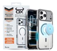 OX Dune Case for iPhone 17 Pro | Clear MagSafe Compatible Shock-Proof Cover | 2 Meter Drop Protection | Raised Lens Guard | Military Grade MIL-STD 810G | Tactile Buttons | Shadow Grey