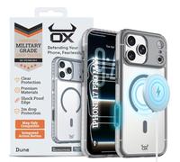 OX Dune Case for iPhone 17 Pro Max | Clear MagSafe Compatible Shock-Proof Cover | 2 Meter Drop Protection | Raised Lens Guard | Military Grade MIL-STD 810G | Tactile Buttons | Shadow Grey