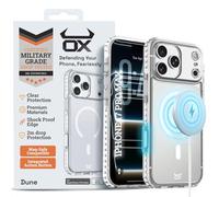 OX Dune Case for iPhone 17 Pro Max | Clear MagSafe Compatible Shock-Proof Cover | 2 Meter Drop Protection | Raised Lens Guard | Military Grade MIL-STD 810G | Tactile Buttons | Polar White