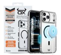 OX Dune Case for iPhone 17 Pro Max | Clear MagSafe Compatible Shock-Proof Cover | 2 Meter Drop Protection | Raised Lens Guard | Military Grade MIL-STD 810G | Tactile Buttons | Bison Black