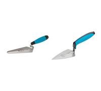 OX Gauging Trowel for Plastering & Bricklaying - Soft Grip Flat Masonry Tool & OX Philadelphia Pattern Pointing Trowel - Pro Series Plasterers/Builders Carbon Steel Pointing Trowel