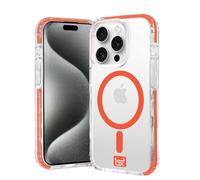 OX Grip Case for iPhone 15 Pro - Shockproof Military Grade Drop Protection Anti Scratch Cover Screen & Raised Camera Frame - Compatible with MagSafe - Robin Red