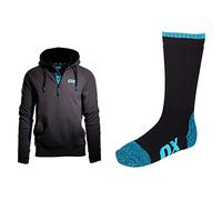 OX Hoodie - XXL - Black - Grey & OX Tough Builders Socks - Size 6-12