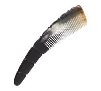 Ox Horn Comb Handmade Carved Black Hair Accessory for Scalp Massage