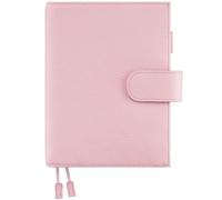 Ox Knight B6 Leather Planner Cover for Stalogy, Midori, Leuchtturm1917, and More - with Pen Loop, Card Slots, Back Pocket, and Bookmarks (Pink)