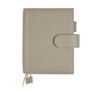 Ox Knight Genuine Leather A6 Notebook Cover - Deluxe Planner Cover Fits Hobonichi Techo, Stalogy, Midori MD Planner, and More - with Pen Loop, Card Slots, Back Pocket, and Bookmarks (Grey)