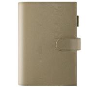 Ox knight Genuine Leather Cover for A5 Notebooks, Fits Hobonichi Cousin, Midori MD Planners, Leuchtturm1917 and Stalogy with Pen Loop, Card Slots, Side Pockets, Back Pocket and Bookmarks (Taupe)