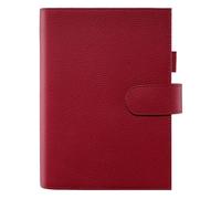 Ox Knight Genuine Leather Cover for A5 Notebooks, Fits Hobonichi Cousin, Midori MD Planners, Leuchtturm1917 and Stalogy with Pen Loop, Card Slots, Side Pockets, Back Pocket and Bookmarks (Red)
