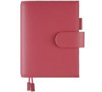 Ox Knight Genuine Leather Cover for A6 Notebooks, Fits Hobonichi Techo Original,Midori MD Planners, Leuchtturm1917 and Stalogy with Pen Loop, Card Slots, Side Pockets, Back Pocket and Bookmarks (Red)