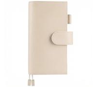 Ox Knight Genuine Leather Cover for Hobonichi Weeks/Weeks Mega with Pen Loop, Card Slots, Back Pocket, and Bookmarks (Cream)