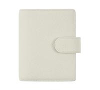 Ox Knight Leather A7 Binder Wallet, Refillable 6-Ring Pocket Size Ring Planner, Deluxe Planner Organizer with Planner Inserts and Exquisite Package (White)