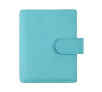 Ox Knight Leather A7 Binder Wallet, Refillable 6-Ring Pocket Size Ring Planner, Deluxe Planner Organizer with Planner Inserts and Exquisite Package (Blue)