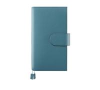 Ox Knight Leather Cover for Hobonichi Weeks/Weeks Mega - with Pen Loop, Card Slots, Back Pocket, and Bookmarks (Dark Blue)