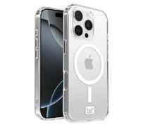 OX Magclear Case for iPhone 16 Pro - Shockproof Military Grade Protection Reinforced Corner Anti Scratch Anti-Yellowing Cover Screen & Camera Lens Protector - Compatible with MagSafe - White
