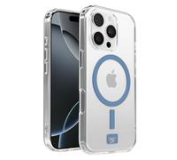 OX Magclear Case for iPhone 16 Pro - Shockproof Military Grade Protection Reinforced Corner Anti Scratch Anti-Yellowing Cover Screen & Camera Lens Protector - Compatible with MagSafe - Blue