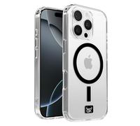 OX Magclear Case for iPhone 16 Pro - Shockproof Military Grade Protection Reinforced Corner Anti Scratch Anti-Yellowing Cover Screen & Camera Lens Protector - Compatible with MagSafe - Black