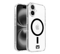 OX Magclear Case for iPhone 16 - Shockproof Military Grade Protection Reinforced Corner Anti Scratch Anti-Yellowing Cover Screen & Camera Lens Protector - Compatible with MagSafe - Black