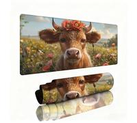 Ox Mouse Pad Large 900x400x3mm Desk Mat Flowers Gaming Mouse Pad Table Protector Non-Slip Rubber Base Textured for Stable Grip on Smooth Surfaces Wear-Resistant Mousepad for Computers,Laptop,PC W1-435