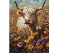 Ox Paint by Numbers Flowerss Painting by Numbers for Adults Beginner DIY Digital Painting Hobbies for Adults Women with 3 Brush and Acrylic Paints Kit for Home Decor, Wall Art 24x32 inches -zjn250790