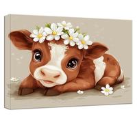 Ox Paint by Numbers for Adults Children, Flower Painting by Numbers Kit for Kids Adults Canvas Kits Beginner DIY Acrylic Pigment Drawing Paintwork for Home Wall Decor, Gifts for Women 30x40cm,Model972
