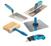OX Plasterers/Renderers Tool Bundle (Trowel, Handboard, Waterbrush, Bucket Trowel & Knife)