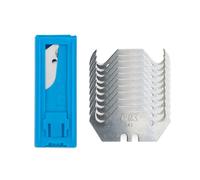 OX Pro 10 Pack Heavy Duty Hooked Knife Blades & Dispenser