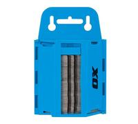 OX Pro 100 Pack Heavy Duty Knife Blades & Dispenser | 100 heavy duty utility knife & stanley knife blades in convenient dispenser - fits standard snap-off holders