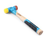 OX Pro 12oz Combination Mallet - Replaceable Tips & Geniune Hickory Handle | Delivering Softer, Controlled, Non-Marring Impacts without Damage - Woodworking, Carpentry, Bricklaying & General Trade