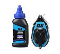 OX Pro 15.25m/50' Precision Chalk Reel Value Pack - Kevlar Ultra Fine Line / 3:1 Gear Ratio