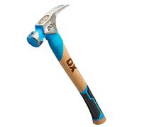 OX Tools Pro 20oz Milled Face Framing Hammer | Curved Hickory Handle with TPR Rubber Grip I Magnetic Nail Holder I Straight RIP Claw for Demolition & Nail Puller